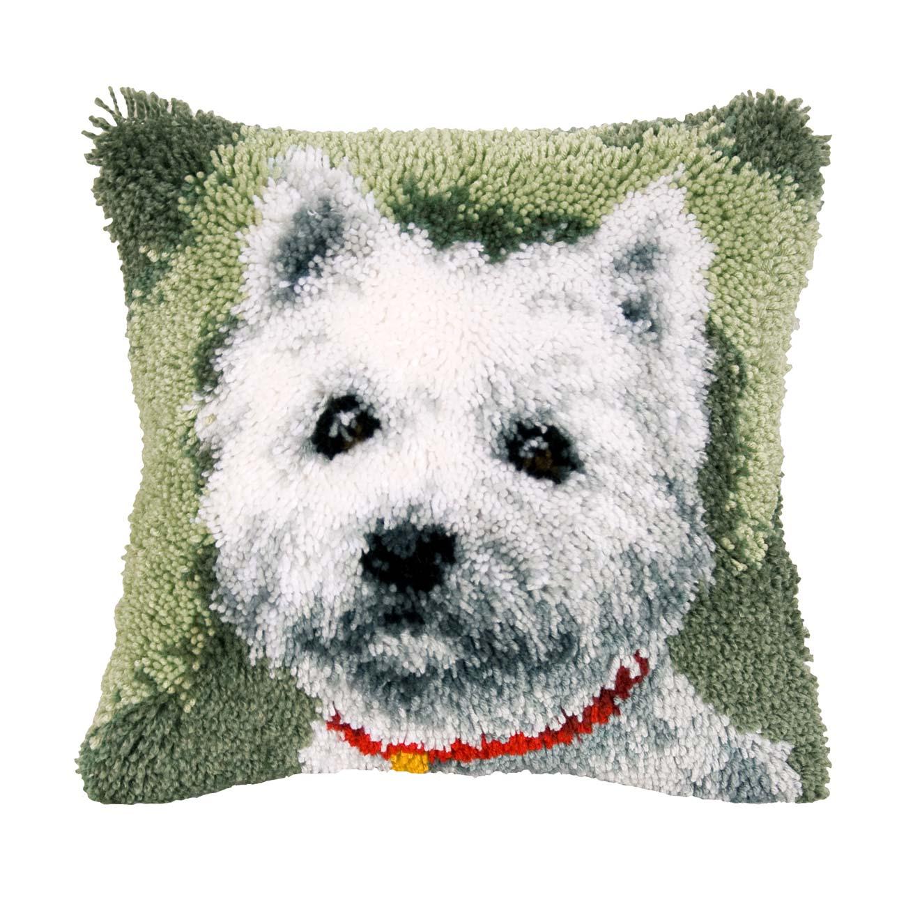 DIY Knüpfkissen Mit Hirsch Motiv 43x43cm - Häkel Set Für Anfänger Mit Garn Und Häkelnadel