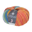 Sockenwolle Meilenweit 100 Cotton Bamboo Giulia von Lana Grossa, 5221 Rot/Orange/Dottergelb/Blau/Hellgrün/Silbergrau/Mint/Beere