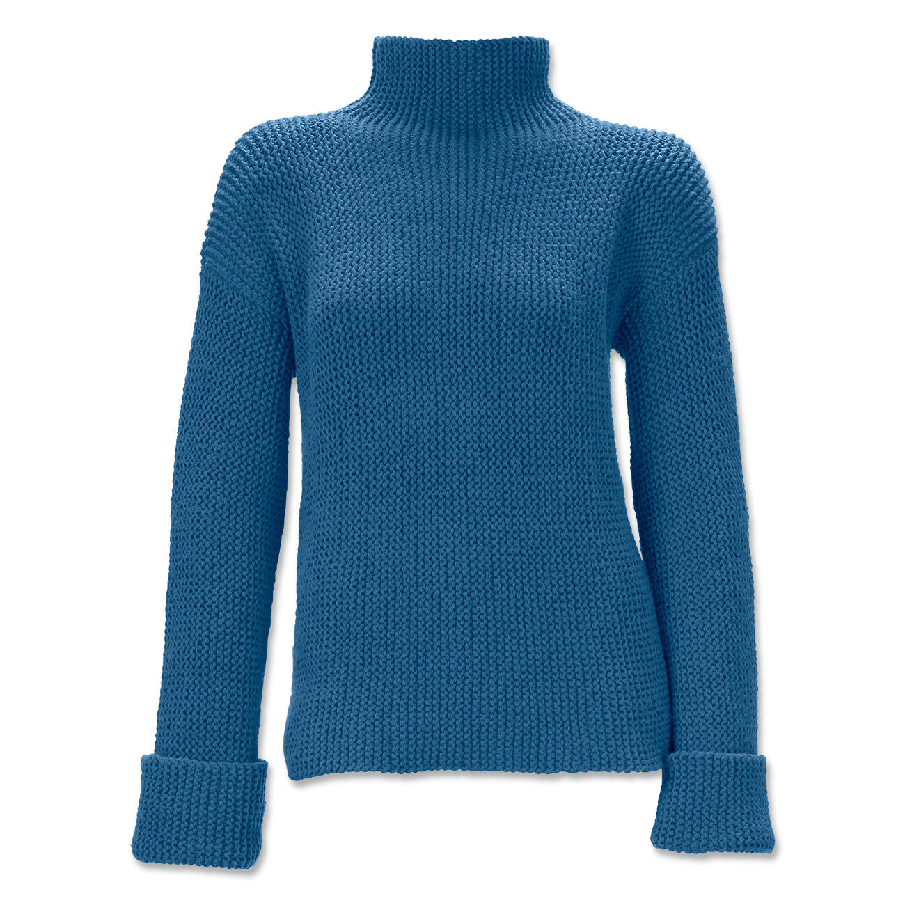 Modell 067/7, damenpullover, doppelfädig aus fluffina von junghans ... Petrol frabe