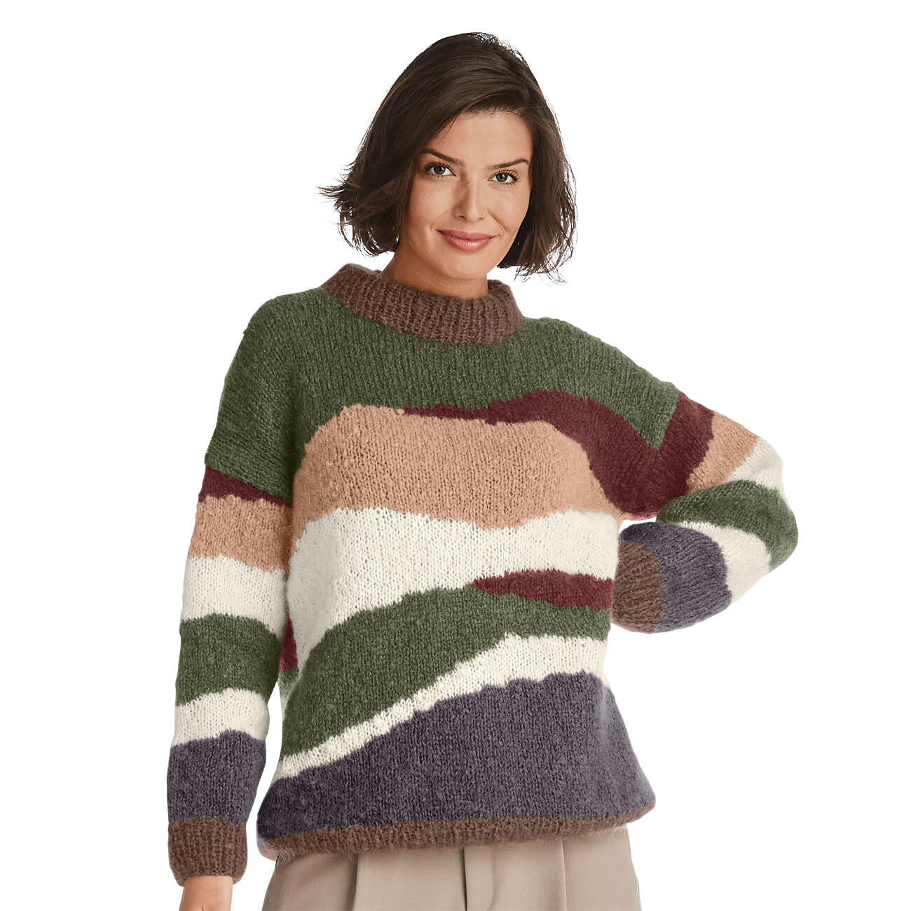 Pullover aus Feelana versch. Junghans-Wolle, 6 269/1, von Farben Anleitung