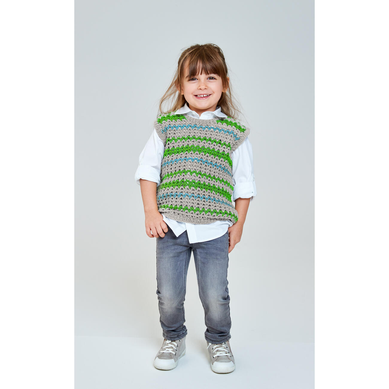 Kinderpullunder Stricken Größe 98 Anleitung Kostenlos Anleitung 014/3, Kinderpullunder aus Recycle & Cotone von Junghans