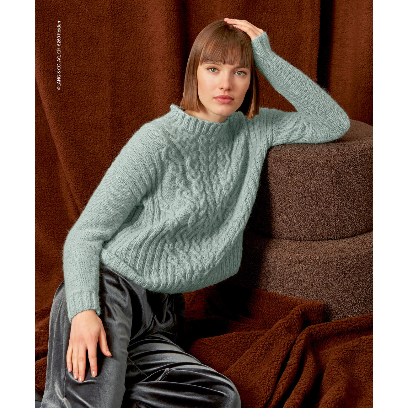 Patron Tricot Lang Yarns MALOU LIGHT - Pullover Femme à Télécharger, Modèle PTO 004