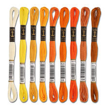 Anchor-Sticktwist Gelb/Orange/Braun