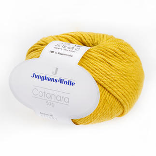 Cotonara von Junghans-Wolle Genial griffiges Basic-Garn aus amerikanischer Baumwolle.
