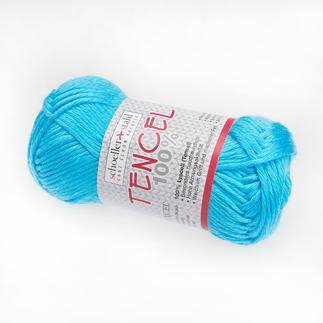 TÜRKISFARBENDE TENCEL VON SCHOELLER+STAHL IN EINEM 50G KNÄUEL.