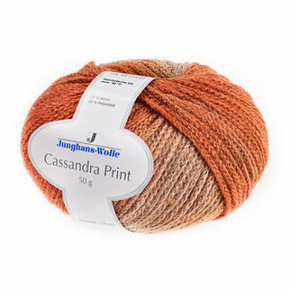 Cassandra Print von Junghans-Wolle in Sand/Orange, 50 g