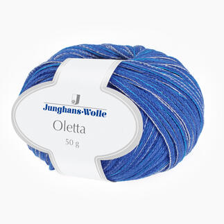 Blaues Wollknäuel Oletta von Junghans-Wolle, 50 g