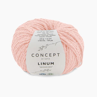 Linum von Katia, Farbe Rosé in einem Wollknäuel