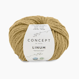 Linum von Katia, Farbe Hellbraun in einem Wollknäuel