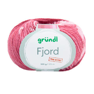 Wollknäuel Fjord von Gründl in kräftigem Rosa.