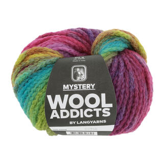 Wolle 'Mystery' von WOOLADDICTS in lebhaften Farben.