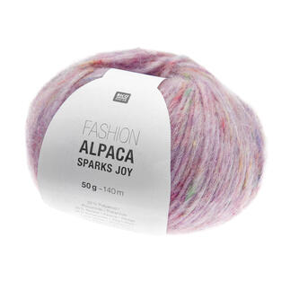 Häkelgarn Fashion Alpaca Sparks Joy in lila Farbe, 50 g Wollknäuel.