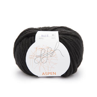 ggh Aspen Wolle in Schwarz mit Etikett.