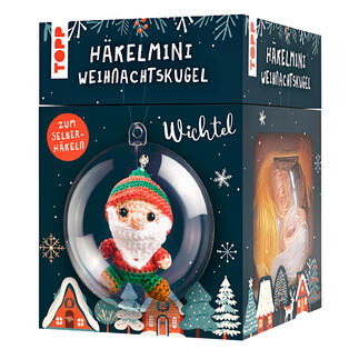 Häkelmini Weihnachtskugel - Wichtel 