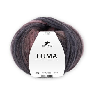 Pro Lana Luma Garn in dunklem Farbverlauf, 50g, 120m.