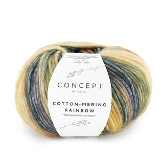 Multicolour Wollknäuel, Katia Cotton Merino Rainbow, 50g.