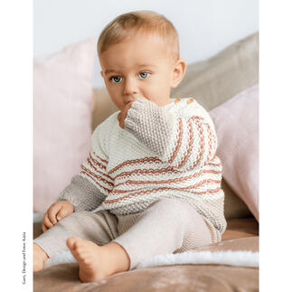 Anleitung 411/1, Baby-Pullover aus Cotton in Love von Katia 