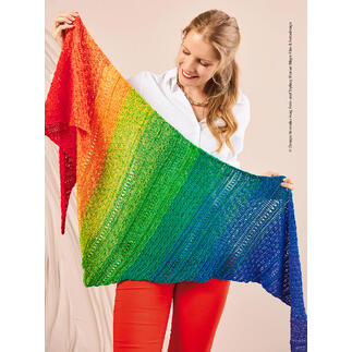 Anleitung 076/5, Quer gehäkeltes Tuch aus Bobbel Cotton XXL von Woolly Hugs Anleitung 076/5, Quer gehäkeltes Tuch, ca. 220 x 65 cm aus Bobbel Cotton XXL von Woolly Hugs 