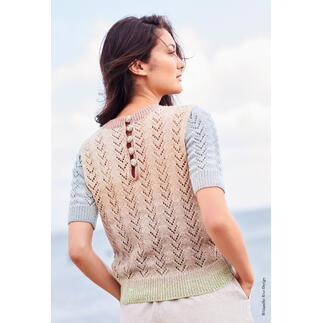 Pullover aus Creative Cotton Linen Cake in sanften Pastelltönen mit Knopfleiste.