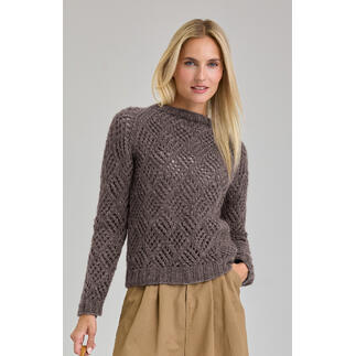 Anleitung 157/6: Raglanpullover aus Nova-Lana, braun