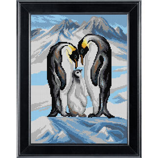 Gobelinbild - Pinguinfamilie 