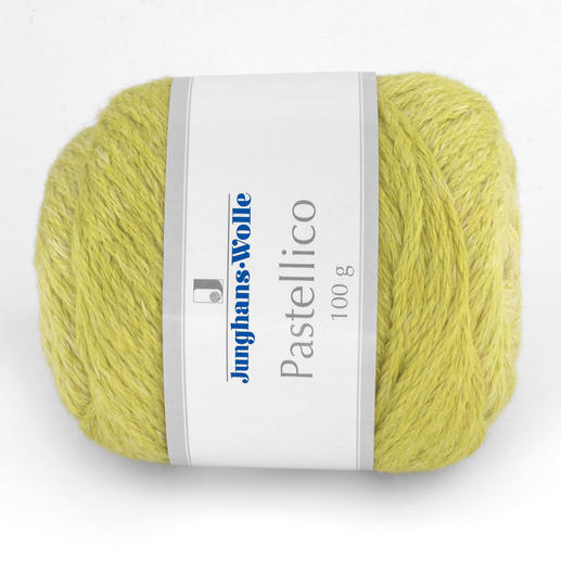 Pastellico von Junghans-Wolle, Gelbgrün/Weiß 