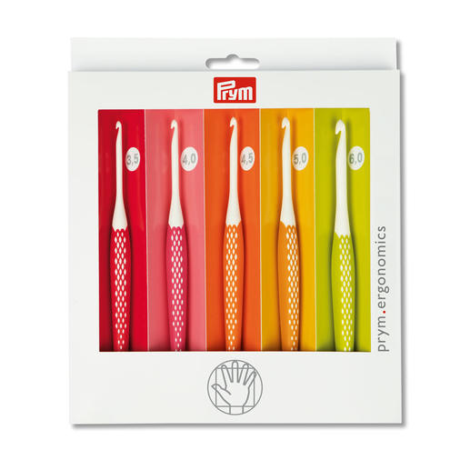 Prym-Ergonomics Wollhäkelnadel Set, 3,5 - 6,0 mm 