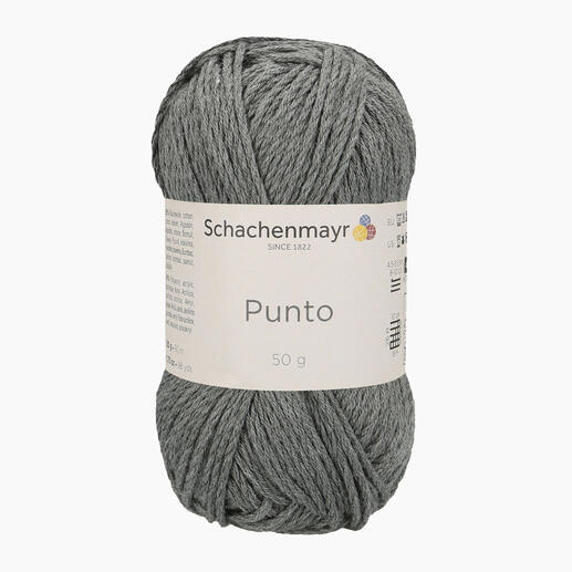 Punto Garn von Schachenmayr in Mittelgrau meliert, 50 g Knäuel.