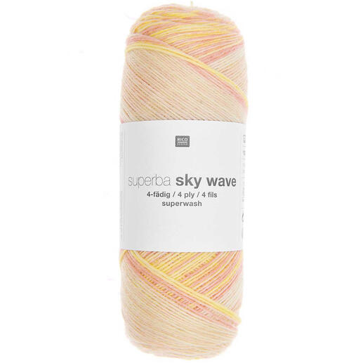 Sockenwolle Superba Sky Waves 4-fädig von Rico Design 