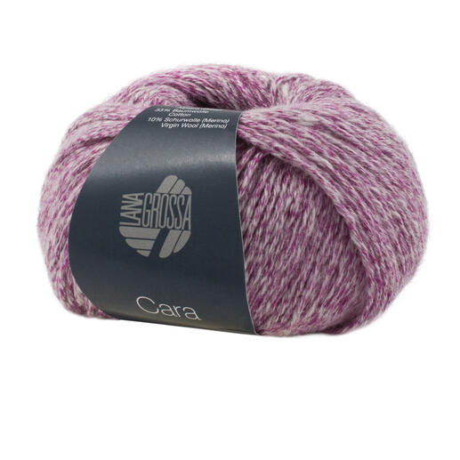 Wollknäuel Cara von Lana Grossa in der Farbe Rotviolett, lebendiges Violett.