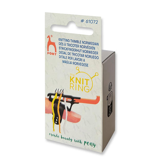 PONY Norweger Strickfingerhut in einem Verkaufsdisplay.
