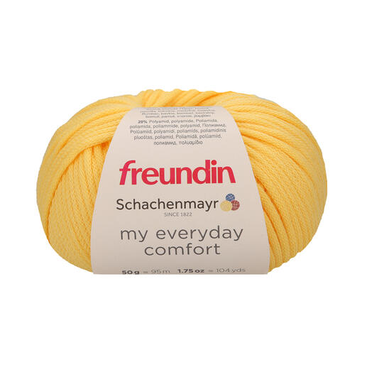 Wolle 'my everyday comfort' von freundin x Schachenmayr in der Farbe Sonnenblume, 50g.