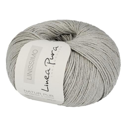 Lana Grossa Linissimo Garn in Steingrau, 50g Ball