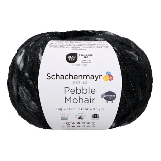 Schachenmayr Pebble Mohair in Schwarz, 50g Knäuel