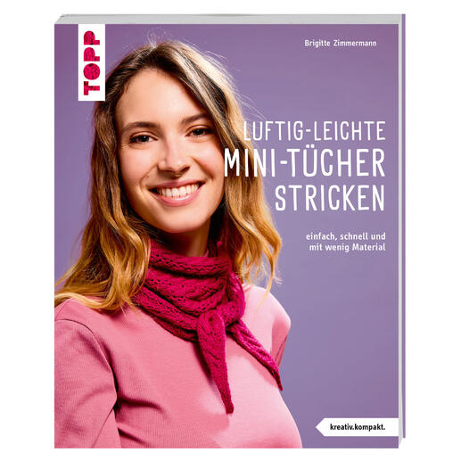 Buchcover mit einer Frau, die ein pinkes Mini-Tuch trägt.