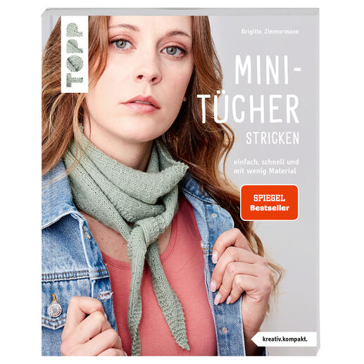 Buchcover mit einer Frau, die ein grünliches Mini-Tuch trägt.