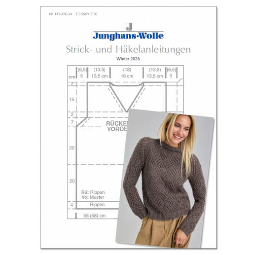 Anleitungsheft für Strick- und Häkelanleitungen Winter 2026 mit Bild.