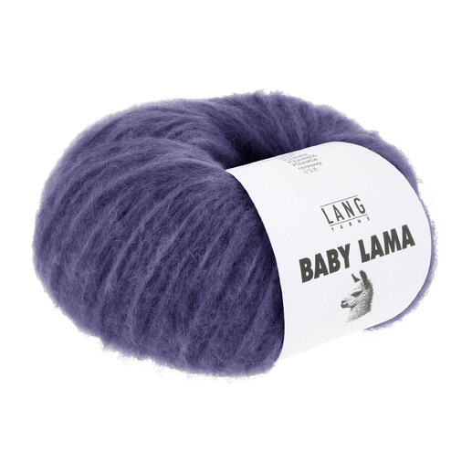 Baby Lama Garn in warmer Violettfarbe.