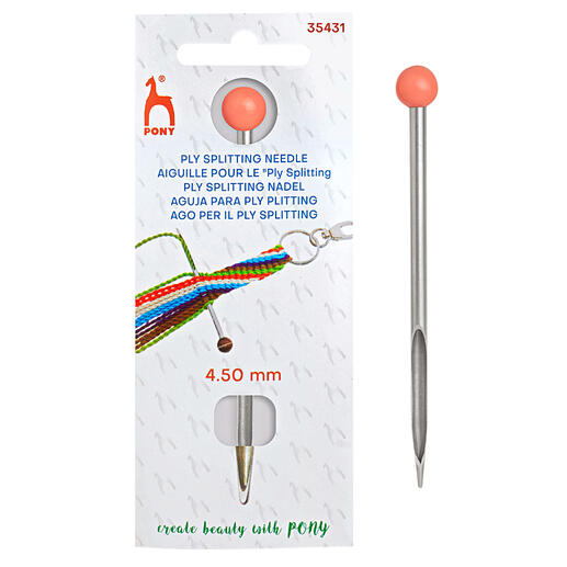 Ply Splitting Nadel 4,5 mm, verpackt in dekorativer Blisterverpackung.