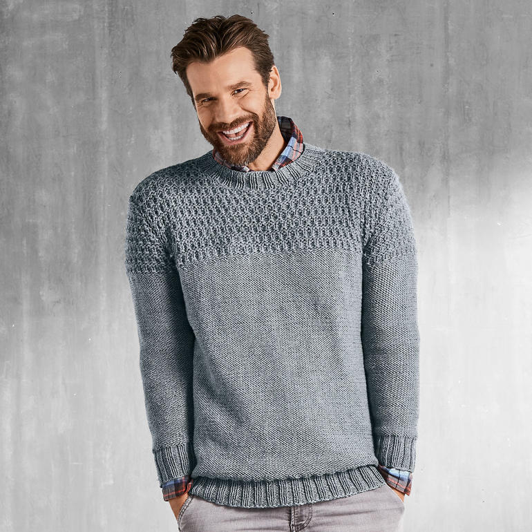 Anleitung 287/7, Herrenpullover aus Merino-Extrafein und Canoso von Junghans-Wolle 