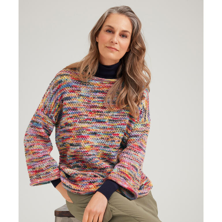 Anleitung 247/3, Pullover aus Merino-Print von Junghans-Wolle 