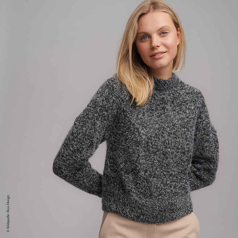 Anleitung 387/3, Pullover aus Essentials Fine Fine Merino und Essentials Super Kid Mohair Loves Silk von Rico Design 