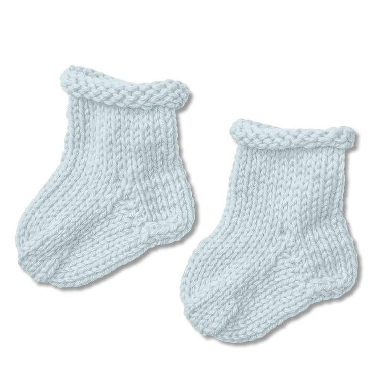 Babysocken aus Baby Dream dk Uni, Fußlänge ca. 7,5 cm, in Hellblau