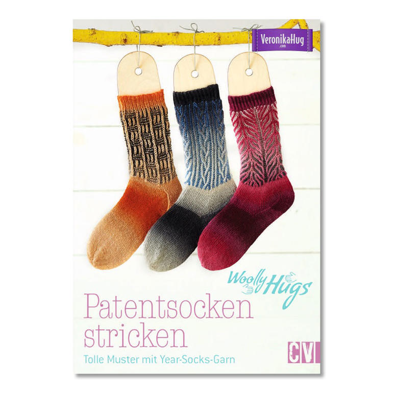 Buch - Woolly Hugs Patentsocken stricken, mit Sockenmuster.