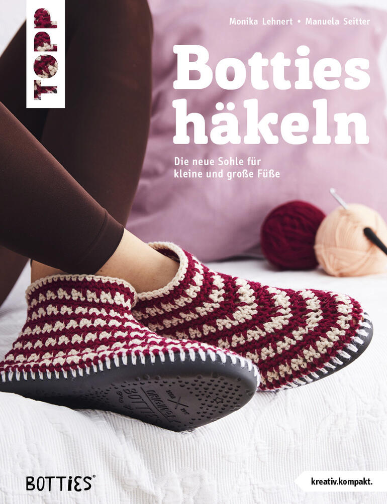 Buch 'Botties® häkeln' mit Anleitungen für Hausschuhe.