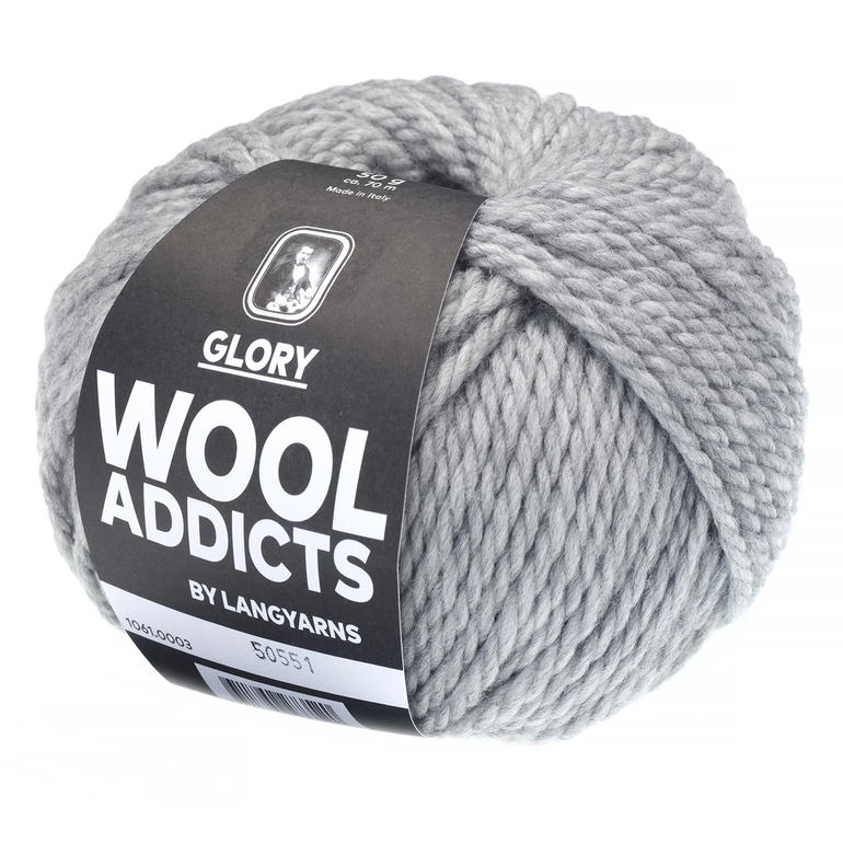 Graues Glory Garn von WOOLADDICTS by Lang Yarns in einem Knäuel