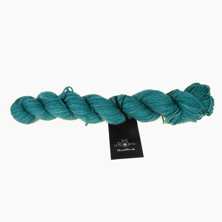HanfWerk von Schoppel Wolle, türkisfarbene Wolle, 50 g.
