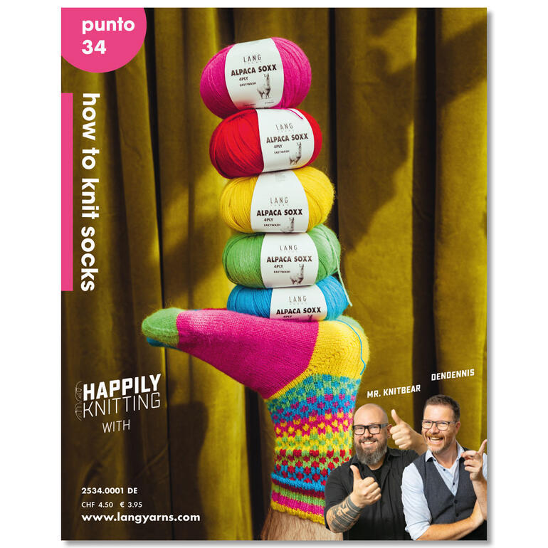 Heft Punto 34 Socken mit bunten Socken aus Alpaca Soxx