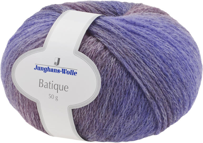 Wolle Batique von Junghans-Wolle in der Farbe Gewitter, 50 g Knäuel.