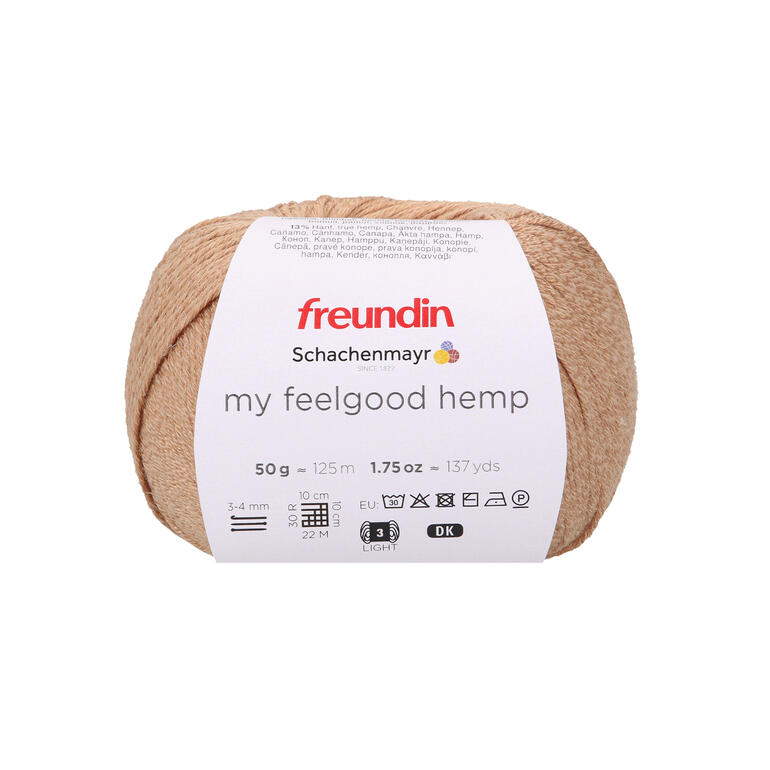 Garn my feelgood hemp in der Farbe Sand